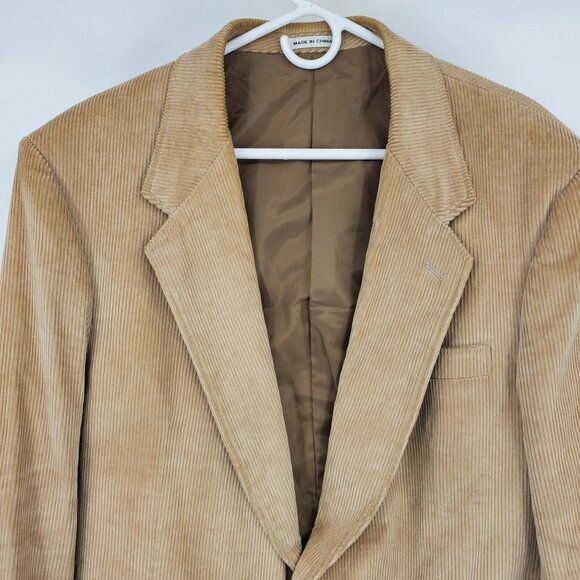 Bret Lawrence Tailored Brown Corduroy Elbow Patch Men's Blazer Suit Jacket 44 R - Picture 11 of 16